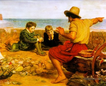  lit Tableaux - l’enfance de walter raleigh préraphaélite John Everett Millais